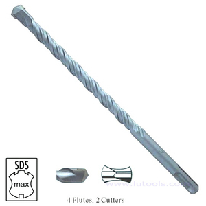 SDS Max Hammer Drill Bits 4 Flute 2 Cutter brilhante para todas as aplicações de concreto e pedra
